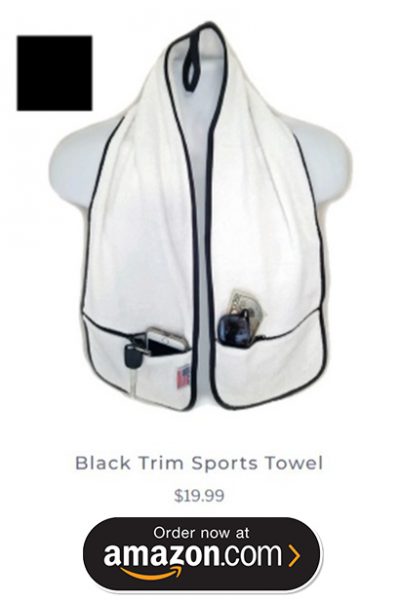 black Pickleball towel