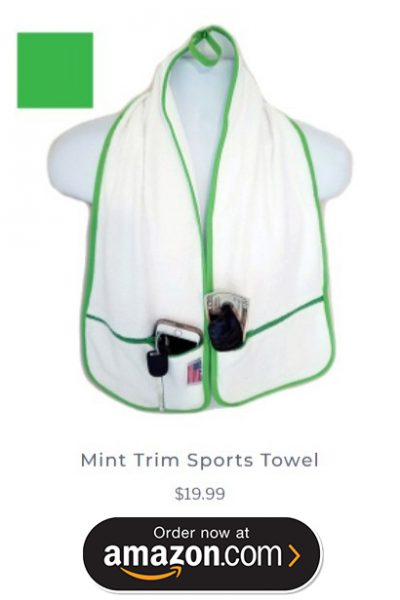 green Pickleball towel